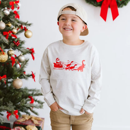 Dino Christmas l/s shirt - natural