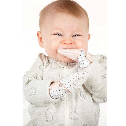 Mini & mitt combo - pink hearts