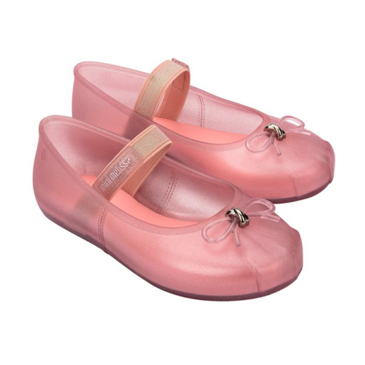 Sophie shoes w. bow - pearly pink