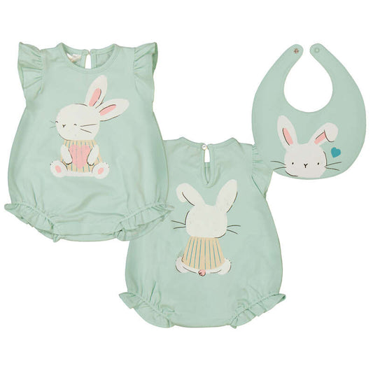 Bunny romper and bib