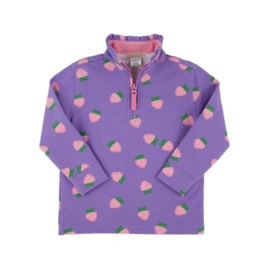 Canter collar half zip - sanibel strawberry