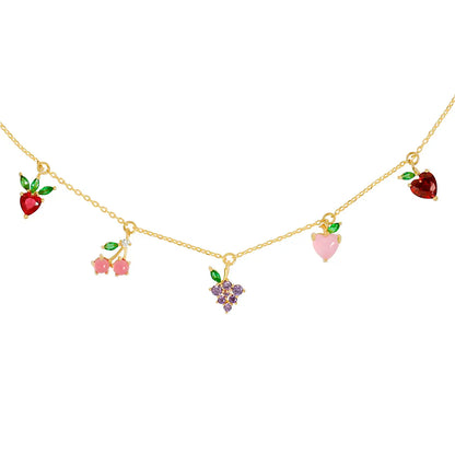 Fruit basket choker - gold