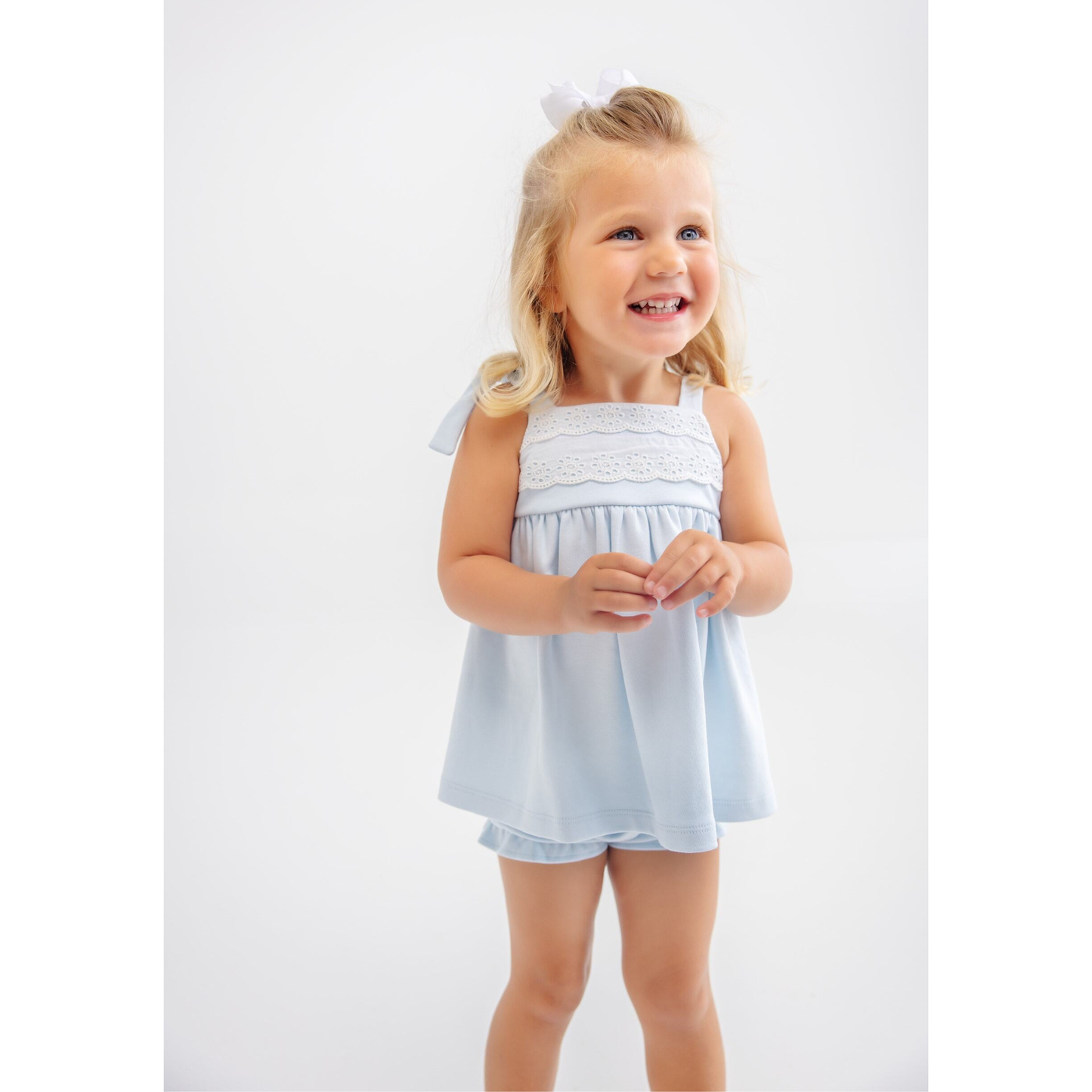Idabelle bloomer set - buckhead blue/waw