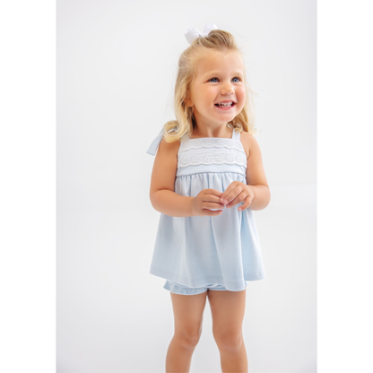 Idabelle bloomer set - buckhead blue/waw