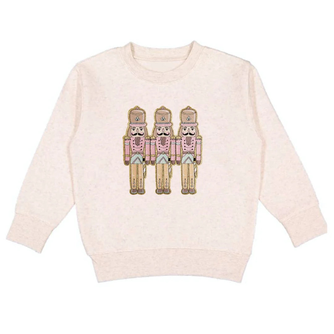 Pastel nutcracker patch sweatshirt