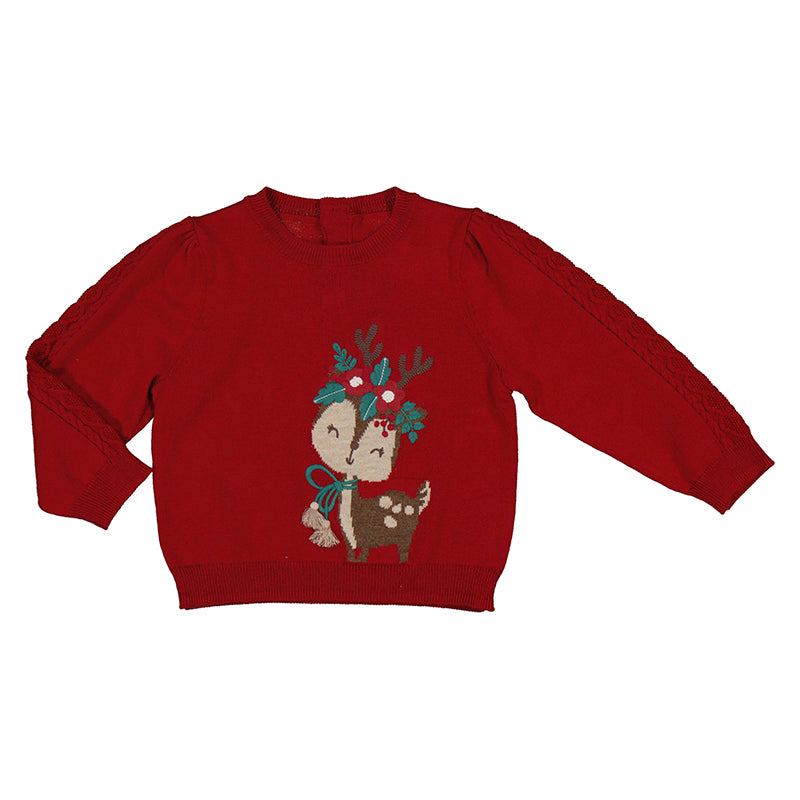 Reindeer sweater - cherry