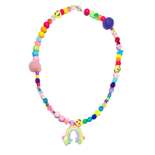 Over the rainbow be happy necklace