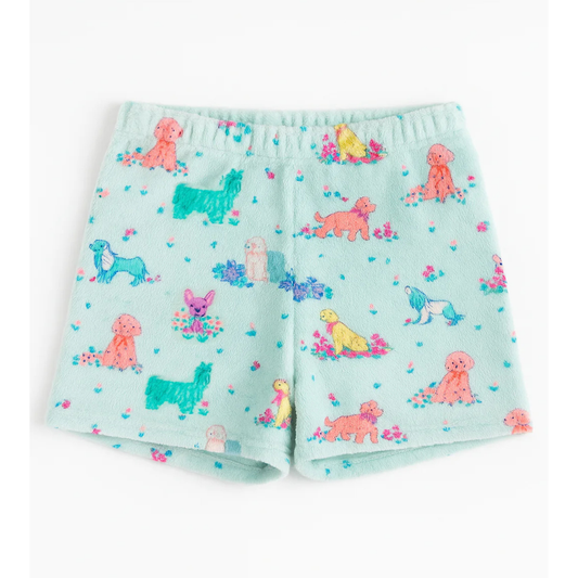 Puppies plush lounge shorts