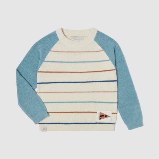 Striped play pullover - freshwater