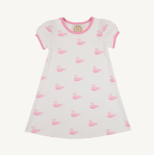 Penny's play dress - merrimack quack quack pink