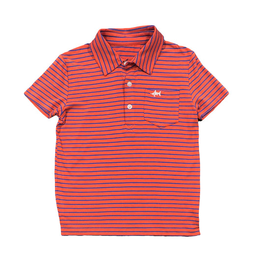 Banks s/s polo - orange stripe