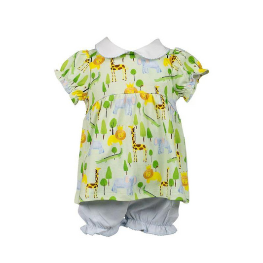 Savannah zoo animals bloomer set