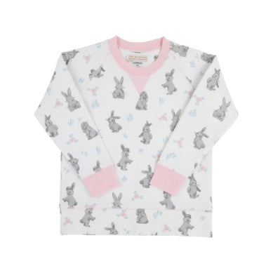 Cassidy comfy crewneck - broad st bunnies pink