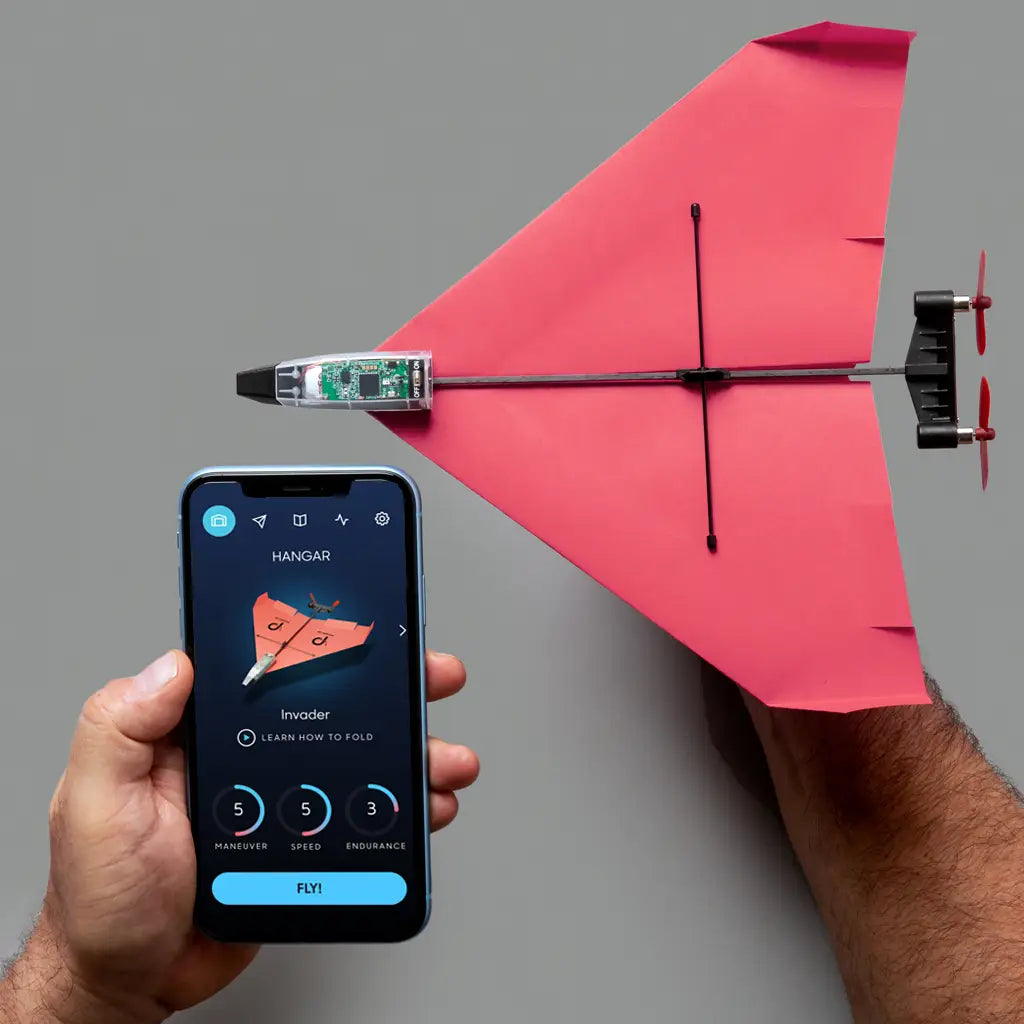 Smartphone RC controlled paper airplane kit