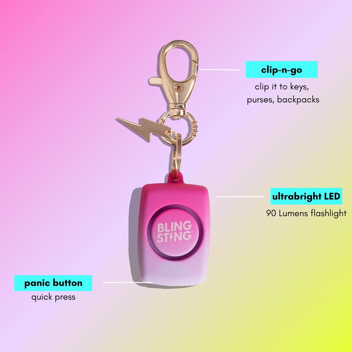 Mini personal alarm - ombre