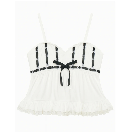 Grae top - white/black