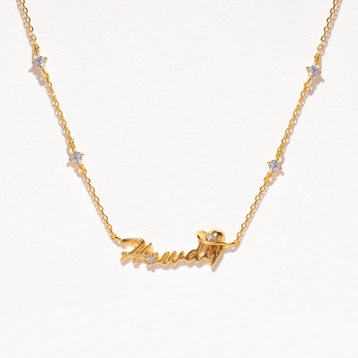 Howdy, partner choker - gold