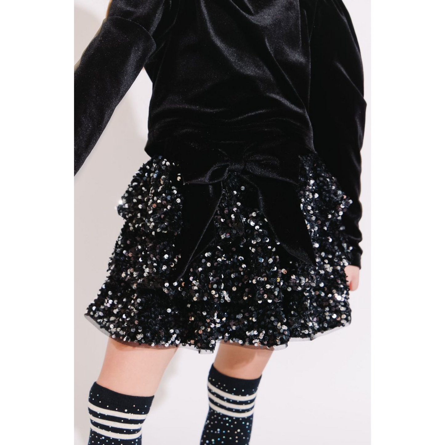 Velvet bow party set