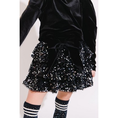 Velvet bow party set