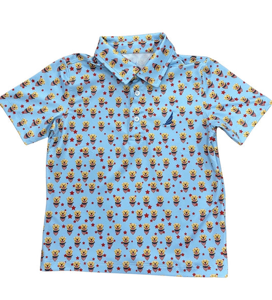 Miles s/s polo - dog Americana