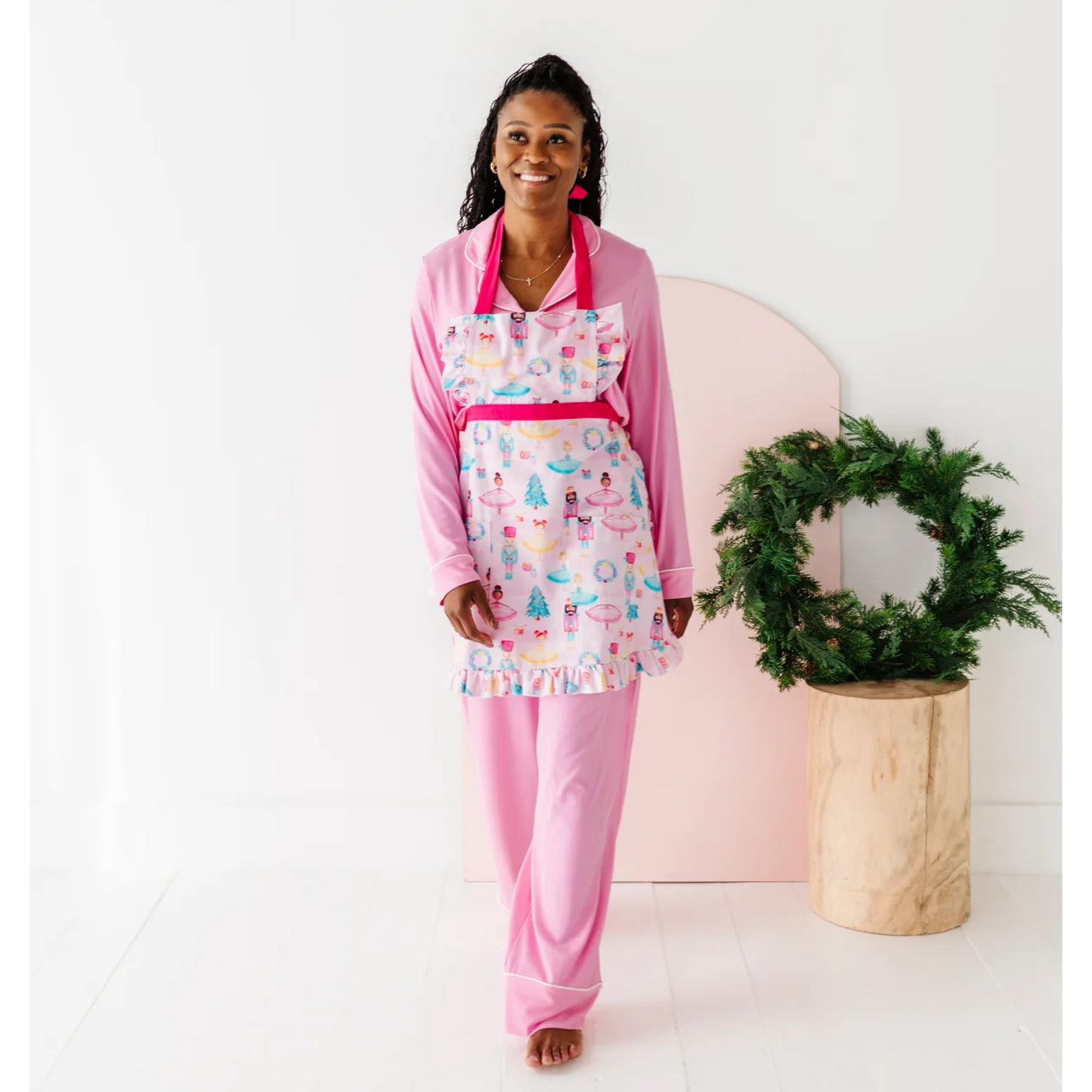 Sugarplum ruffle baking apron