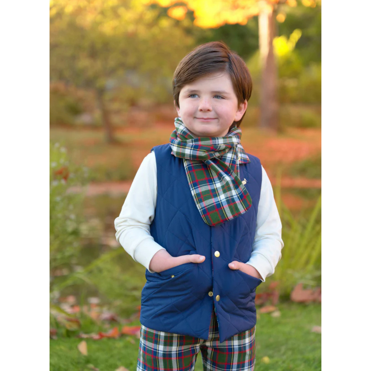 Vaughn vest - nantucket navy/gpplaid/bbyellow