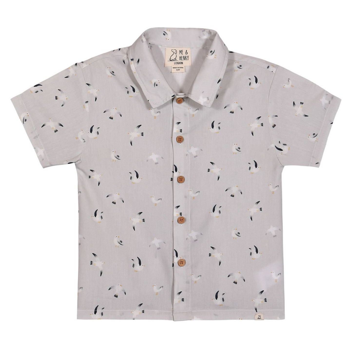 Grey seagulls button down