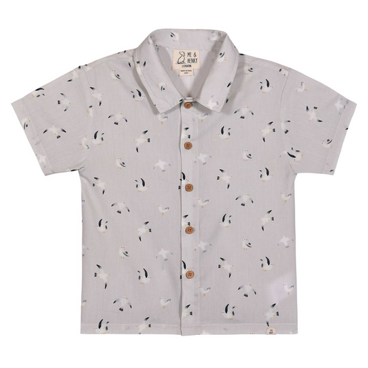 Grey seagulls button down