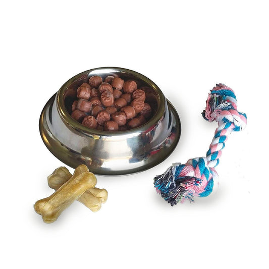 Dog bowl toy set