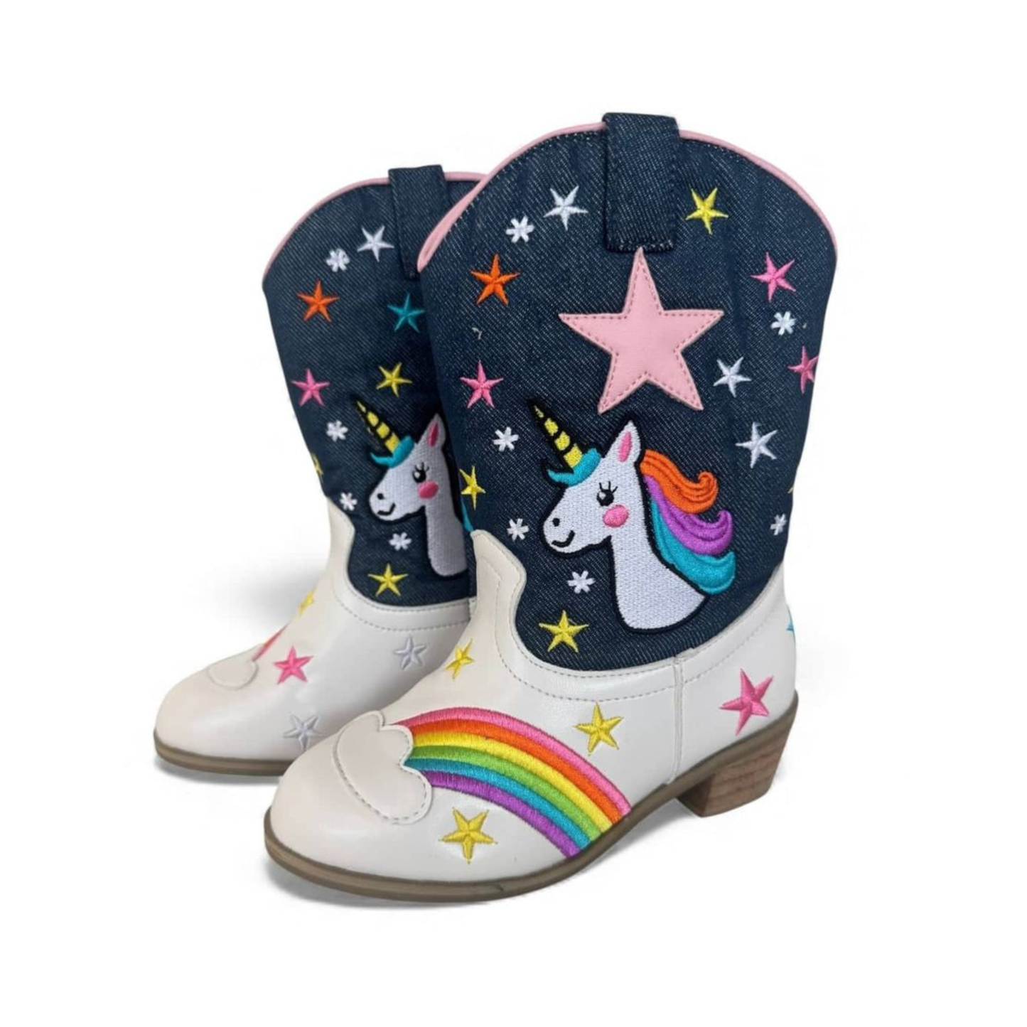 Rainbow unicorn cowgirl boots
