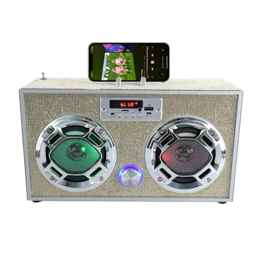 Bluetooth radio - gold bling