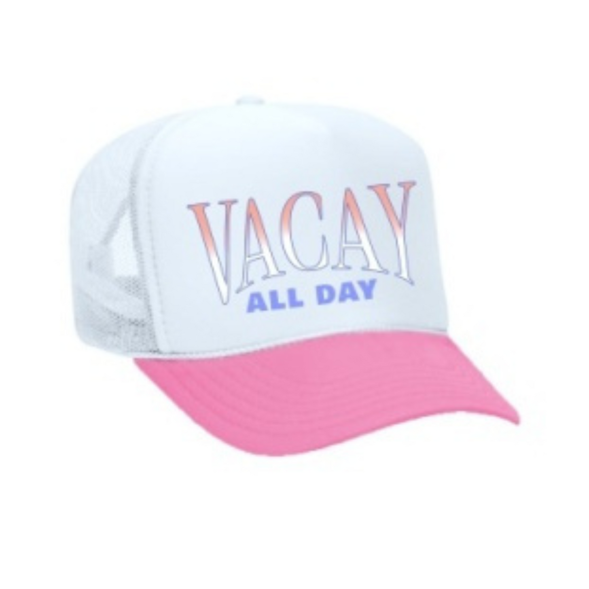 Pink Rv Hat Vacay all day trucker hat - pink sunset – Tugboat & The Bird