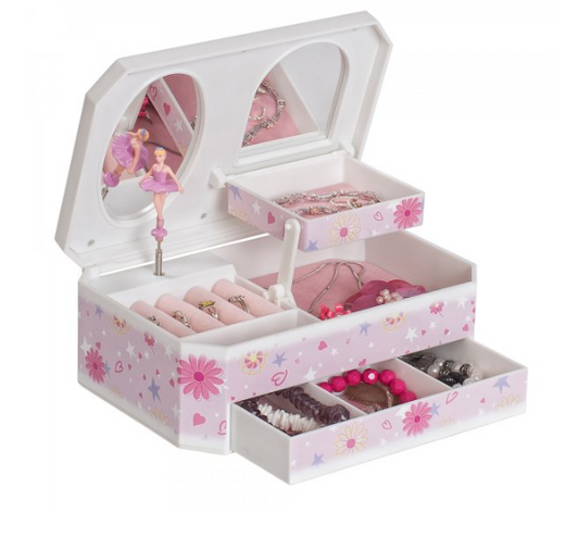 Hayley music ballerina box - pink/swan lake