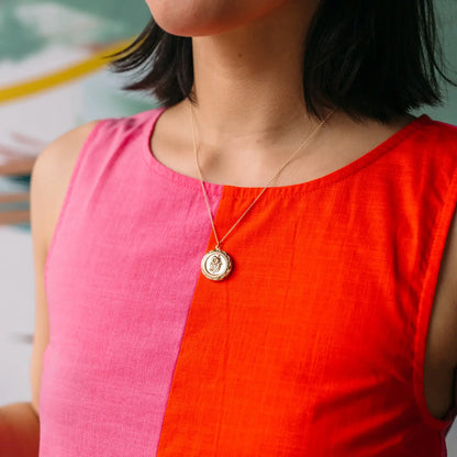 Floral necklace - locket