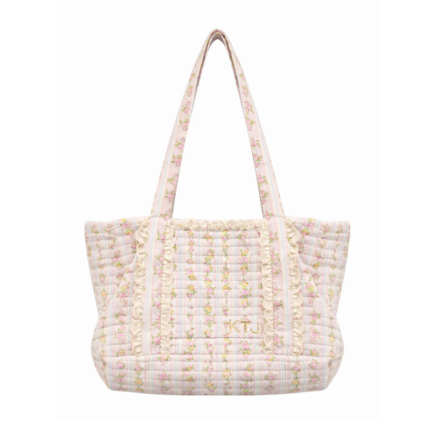 Maren bag - shabby floral stripe