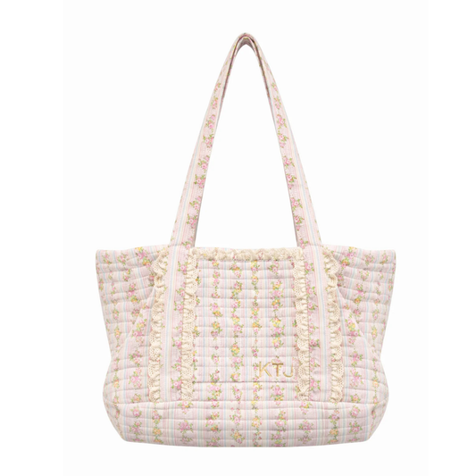 Maren bag - shabby floral stripe
