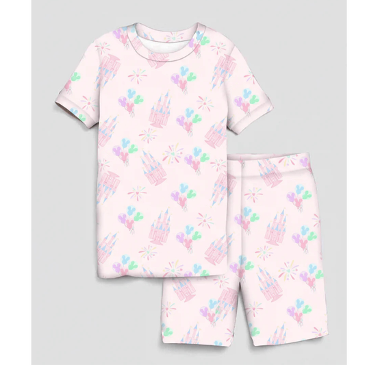 Play castle confetti s/s pj set