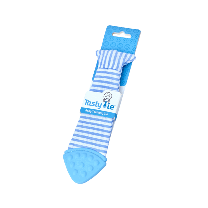 Seersucker teething tie