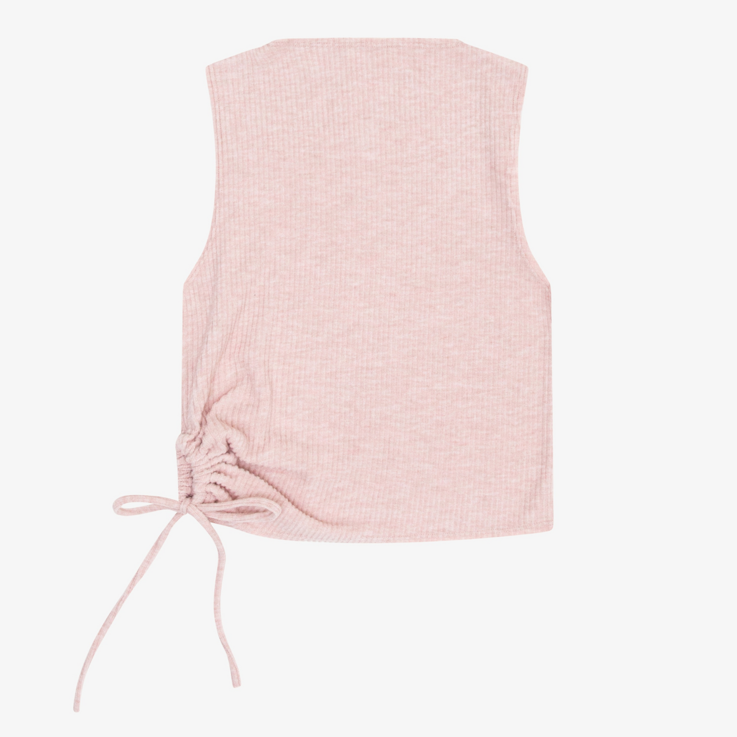 Hacci rib drawstring muscle tank - moscato