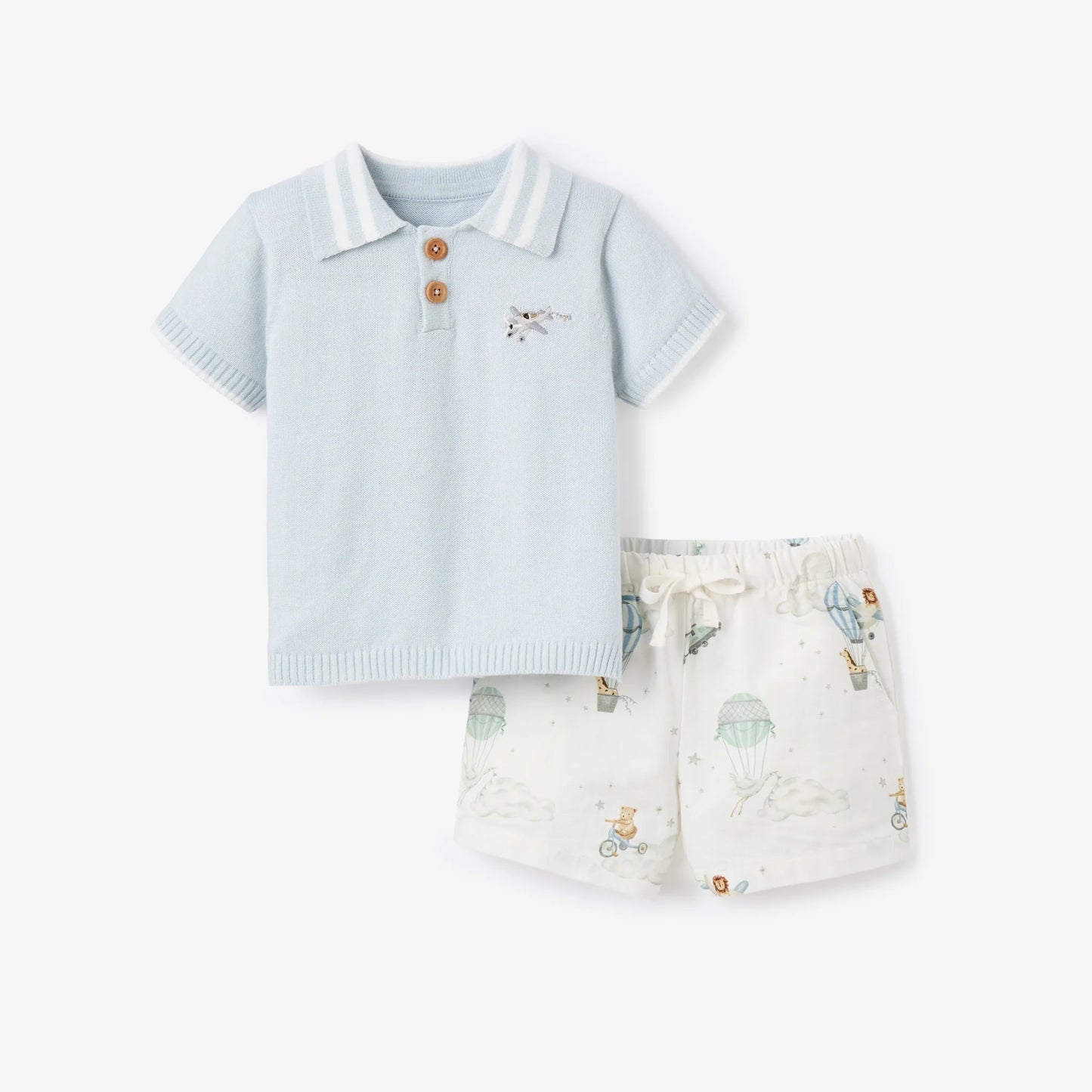 Dreamscape knit polo shirt & oxford