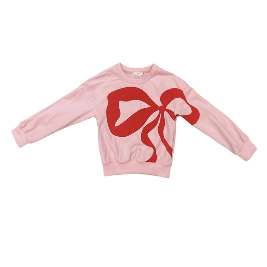 Big red bow crewneck sweater