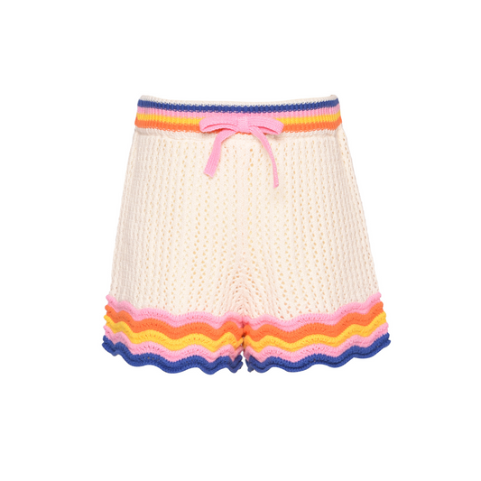 Crochet scalloped shorts