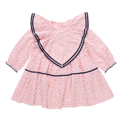 Raphaela dress - strawberry cream polka dot