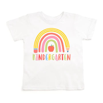 Sweet Wink Kindergarten Pencil Rainbow Shirt - White