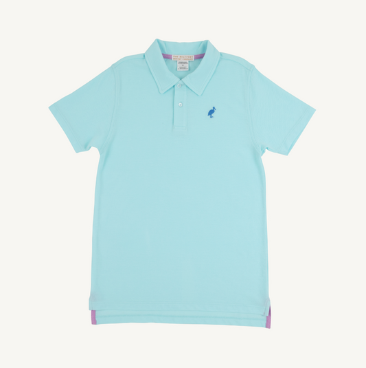 Prim and proper beach polo - edisto egg blue
