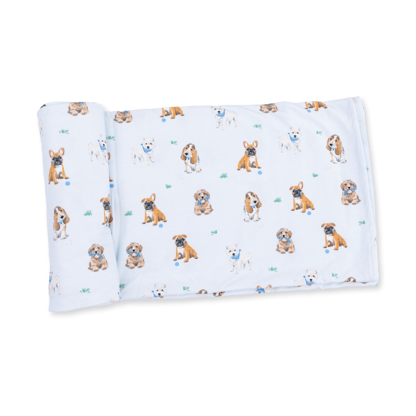 Bestie dogs swaddle blanket - blue