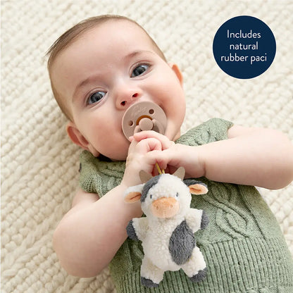 Cow plush & paci