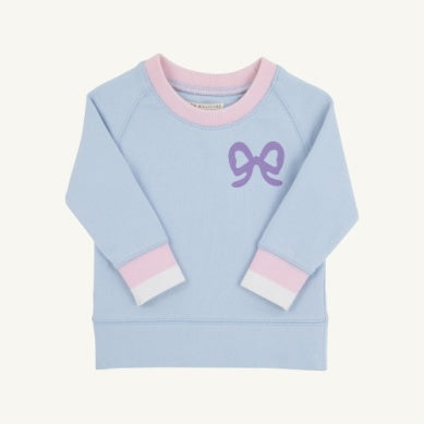 Cassidy comfy crewneck - bow/beale st blue