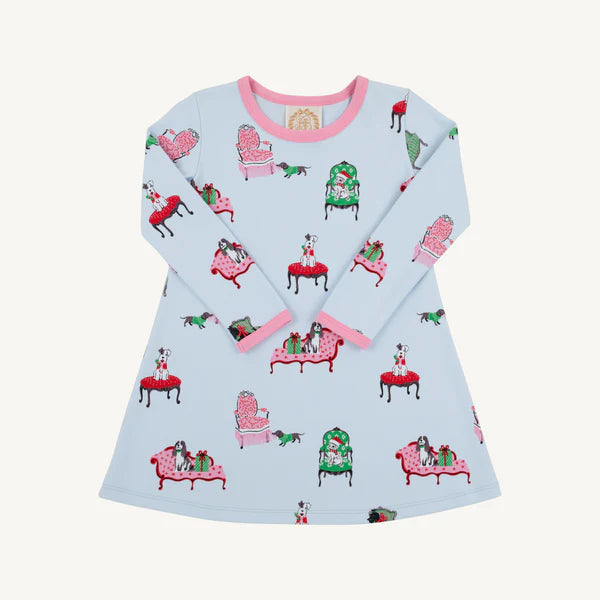 L/s polly play dress - paw-recious