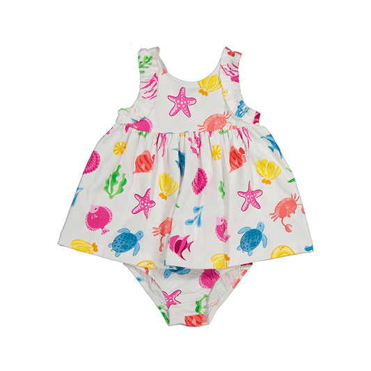 Sealife dress w. bloomers